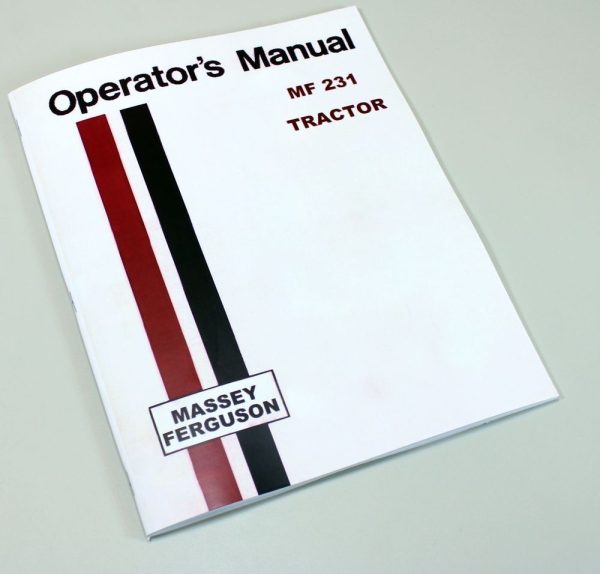 Massey Ferguson Mf 231 Tractor Owners Operators Manual Instruction Book Mf231