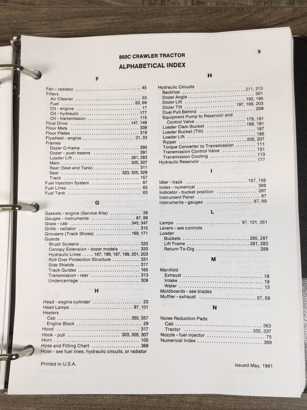 Case 850C Crawer Loader Dozer Parts Manual Catalog Book Schematic Exploded Views - Image 5