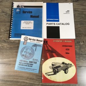 International 420 Baler Service Parts Operators Knotter Repair Manual Set Book