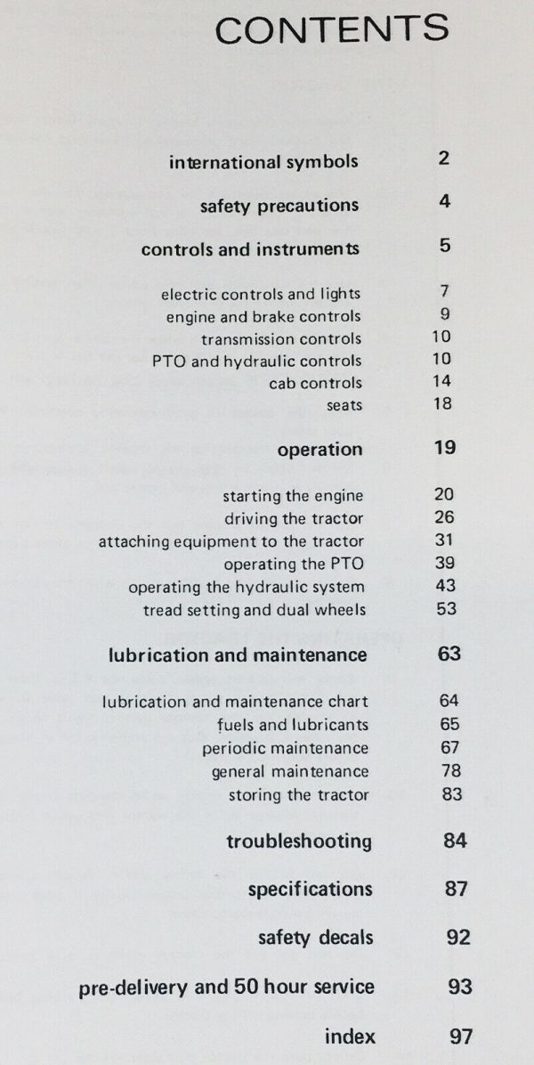 Ford 6700 7700 Tractor Operators Owners Manual Book Maintenance Adjustments Lube - Image 2
