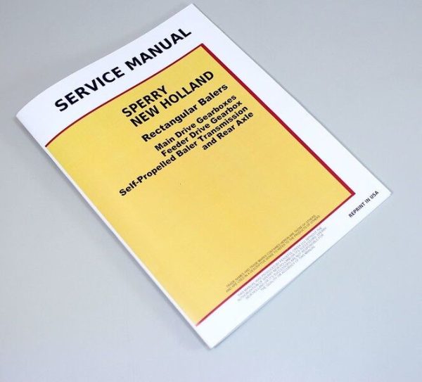 Sperry New Holland Square Balers Gearbox Service Repair Shop Manual Rectangular