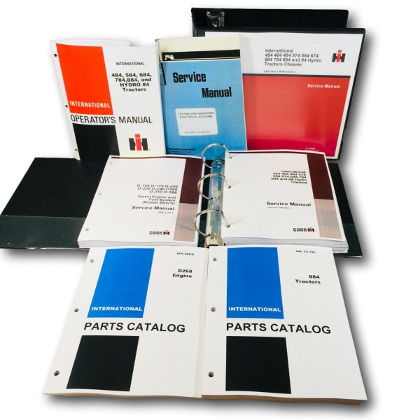 Farmall International 884 Tractor Service Parts Operators Manual Set Repair Shop