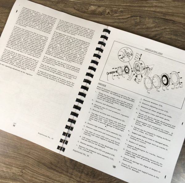 Allis Chalmers D-10 D-12 Tractor Service Manual Parts Operators Set S/N 1001-Up - Image 10