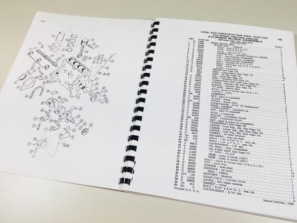 J I Case 530 Construction King Ck Wheel Tractor Parts Catalog Manual No. C91O - Image 4