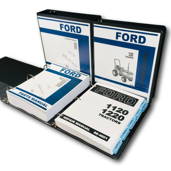 Ford 1120 1220 Tractor Service Parts Catalog Manual Repair Shop Set Workshop