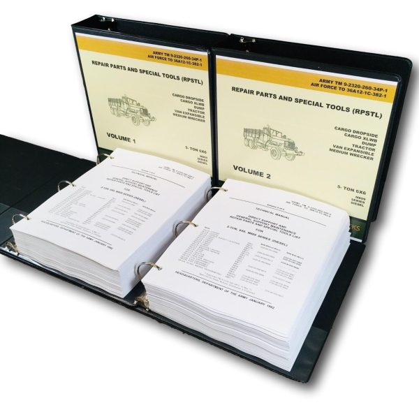 5 Ton 6x6 M818 M819 M820 M820A1 Cargo Truck Parts Manual Catalog Assembly Book