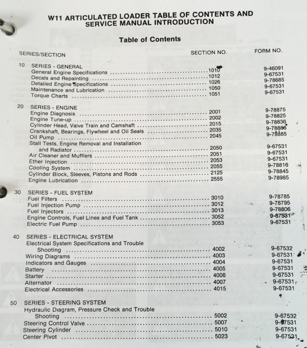 Case W11 Articulated Loader Service Manual Parts Catalog Operators Owners Set - Image 2