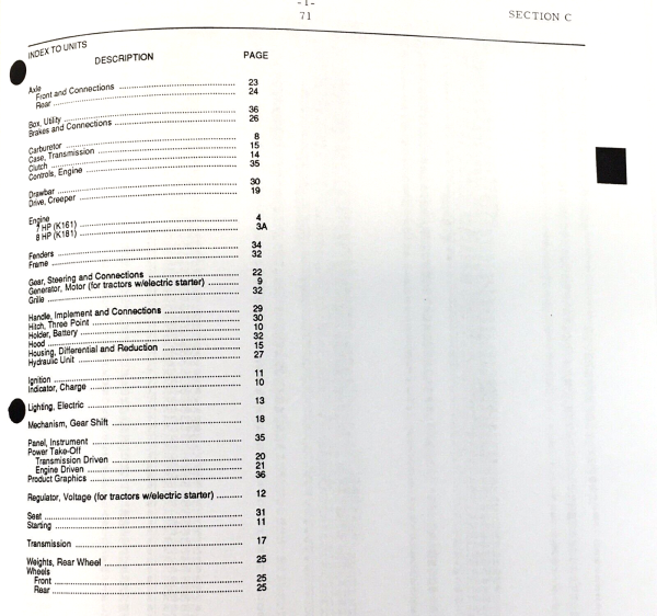 Cub Cadet 71 Lawn & Garden Tractor Parts Manual Catalog Book Assembly - Image 2