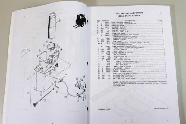 Case 584C 585C 586C Forklift Service Parts Operators Manual Set Overhaul Binder - Image 8