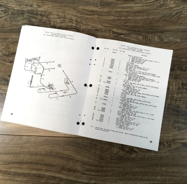 New Holland 1037 Automatic Bale Wagon Parts Manual Catalog Assembly Schematic NH - Image 5