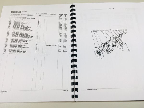 Kubota B6100Hst-D Tractor Parts Assembly Manual Catalog Exploded Views Numbers - Image 3