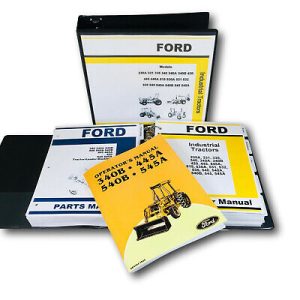 Ford 340B 540B Loader Backhoe Tractor Service Parts Operators Manual Owners Set