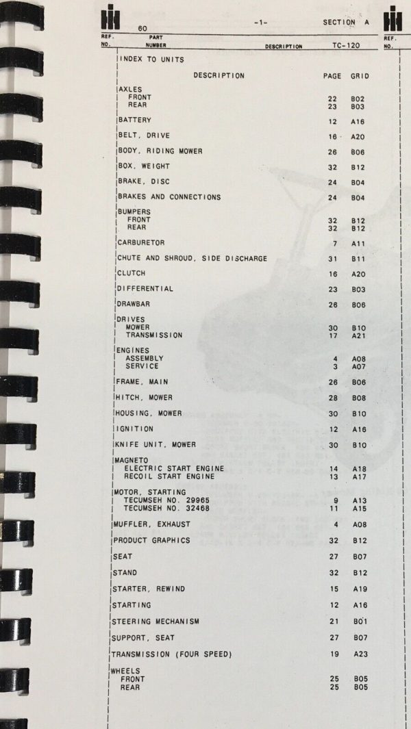 International Cadet 60 Riding Mower Service Parts Operators Manual Set Repair - Image 3