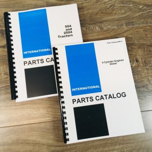 International 504 Diesel Tractor Parts Manual Set Catalog Book Assembly D-188 Ih