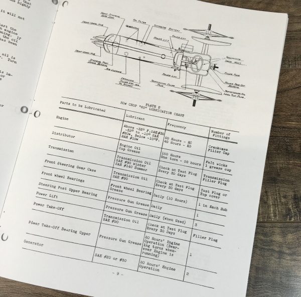 Oliver 60 Row Crop Tractor Operators Manual Owners Book Maintenance Adjustments - Image 4