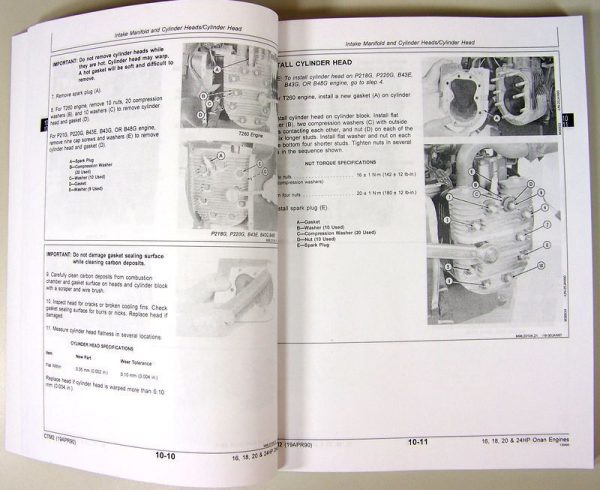 Cub Cadet 982 Chassis Garden Tractor Onan B48G Engine Service Manual Set - Image 9