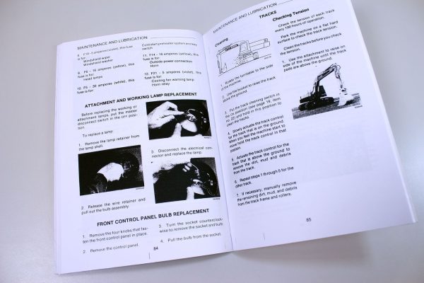 J I Case 125B Excavator Operators Owners Manual Track Operation Maintenance - Image 6