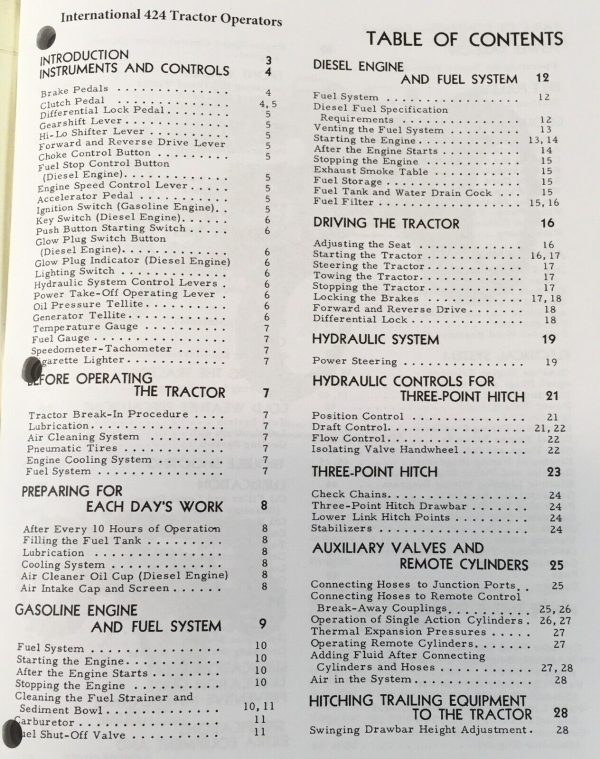 Farmall International 424 Tractor Service Parts Operators Manual Set Repair C146 - Image 6
