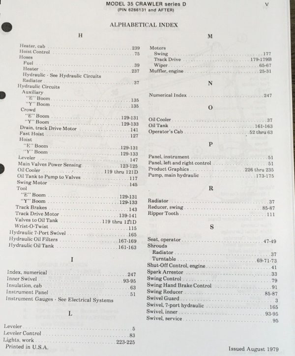 Case 35D Crawler Service Manual Parts Catalog Operators Owners Set SN 6266131-UP - Image 3