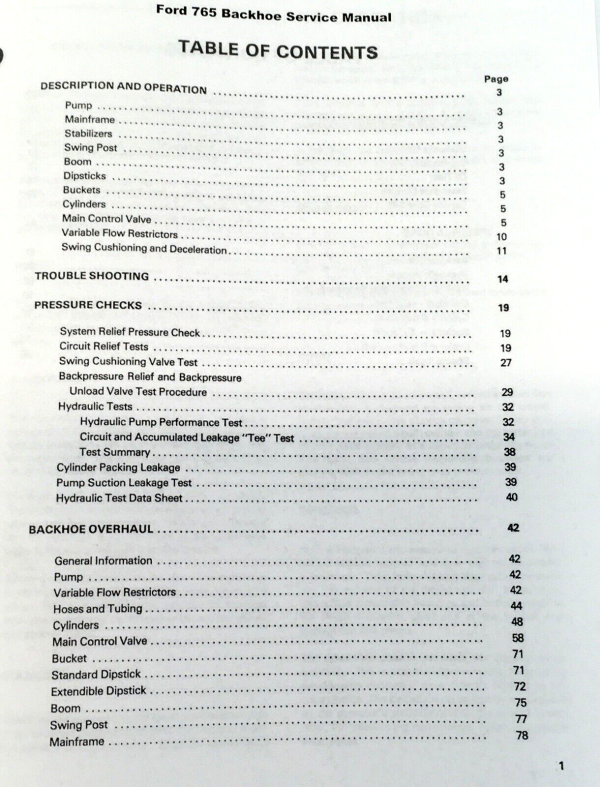 Ford 765 Backhoe Service Parts Operators Manual Set for 340 340A 340B 420 515 - Image 2
