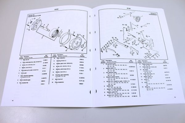 Kohler K181 8Hp Engine Parts Catalog Manual Exploded Views Numbers - Image 4