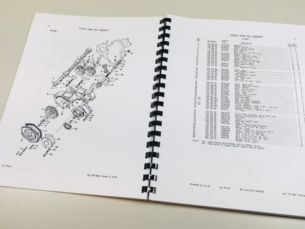 Parts Manual Book For Massey Ferguson Mf 1105 1135 Tractors Catalog Diagrams - Image 5