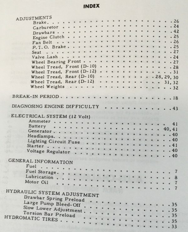 Allis Chalmers D-10 D-12 Tractor Operators Manual Series Iii 3 Owner S/N 9001-Up - Image 2