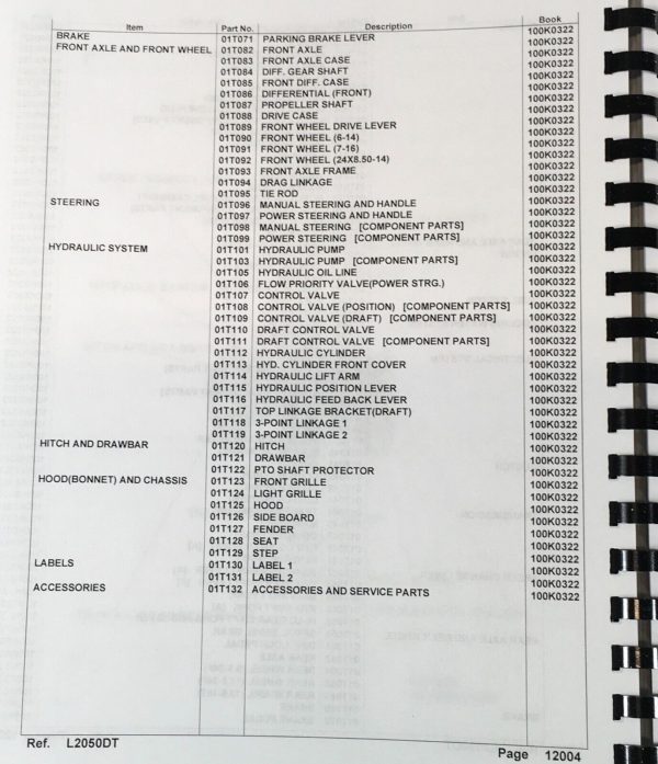 Kubota L2050 L2050DT Tractor Service Manual Parts Catalog Repair Shop Workshop - Image 3