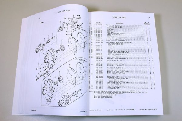 Massey Ferguson Mf1100 Mf1130 Tractor Parts Catalog Manual Book Assembly - Image 4