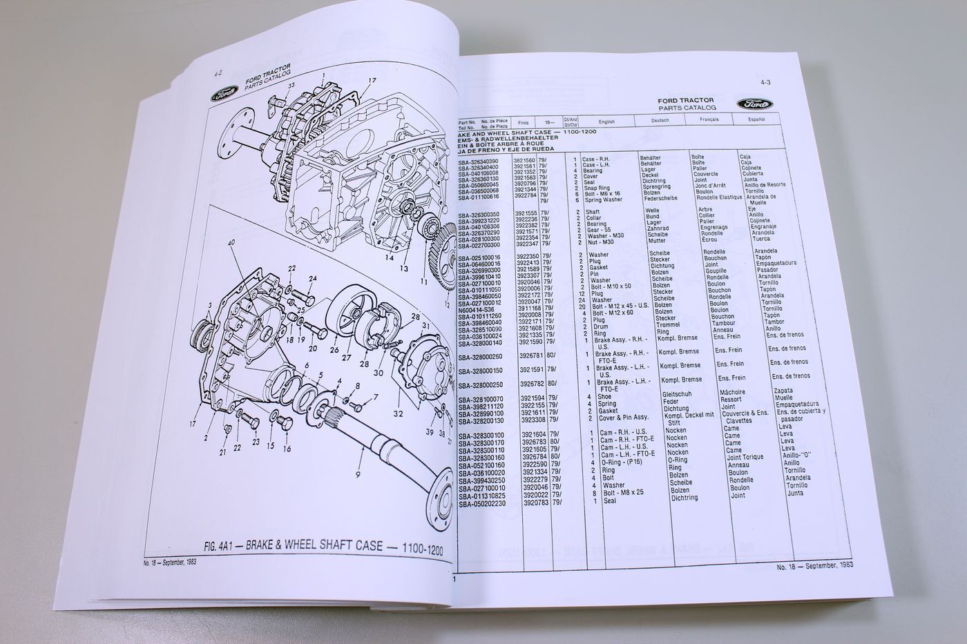 Ford 1300 Tractor Owners Operators Manual Parts Catalog Set