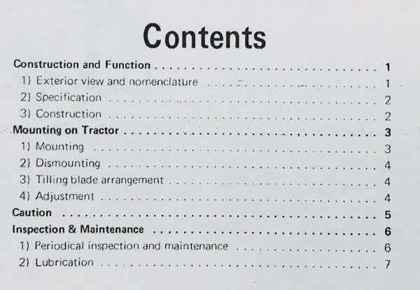 Kubota Fs850 Rotary Tiller Operators Owners Manual Maintenance - Image 2