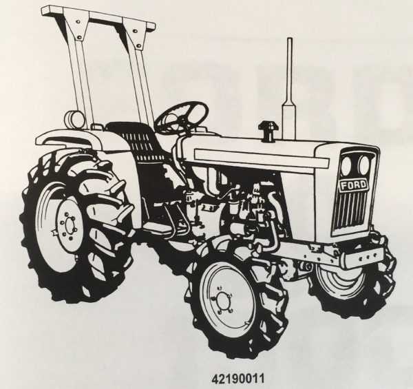 Ford 1900 Tractor Operators Manual Owners Book Maintenance Adjustment Printed - Image 2