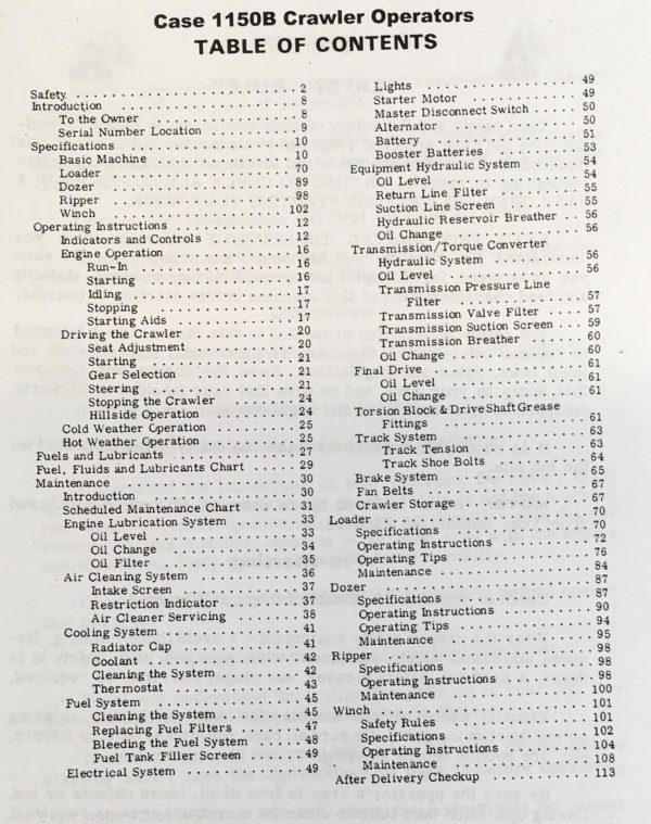 Case 1150B Crawler Parts Catalog Operators Manual Owners Set Catalog Book - Image 9