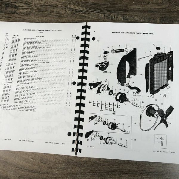 Massey Ferguson Harris 50 Mf50 Mh50 Tractor Parts Manual Catalog Book Assembly - Image 4