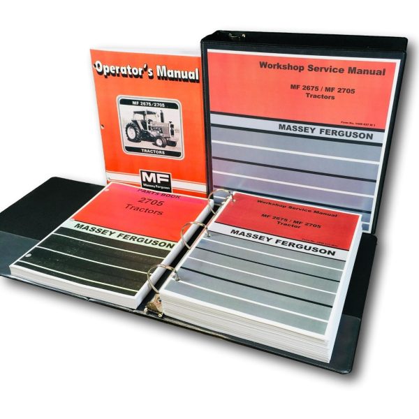 Massey Ferguson 2705 Tractor Service Parts Operators Manual Repair Shop Set
