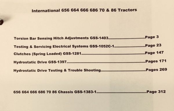 Farmall International 664 Tractor Service Parts Manual Set Repair Shop Catalog - Image 2