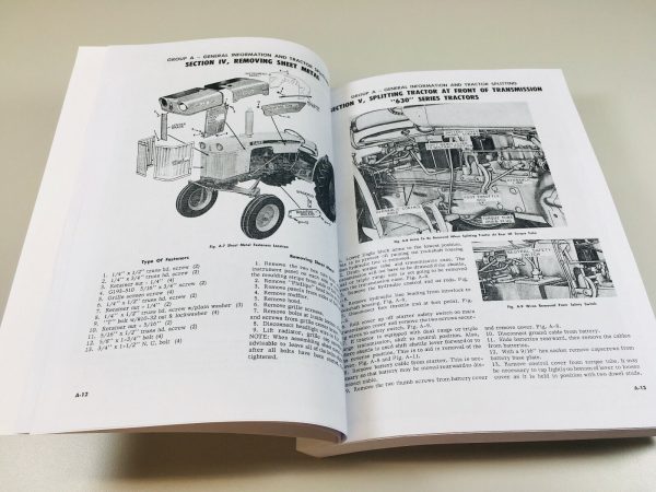 Case 630 631 632 640 641 Tractor Service Manual Parts Catalog Repair Shop Set - Image 5