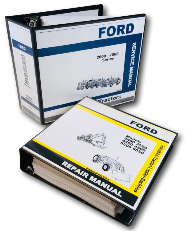 Ford 3400 3500 Backhoe Loader Tractor Service Operator Parts Manual Shop Set - Image 12