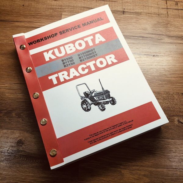 Kubota B1550 B1750 B2150 Tractor Service Repair Manual Shop Book Workshop 558Pgs