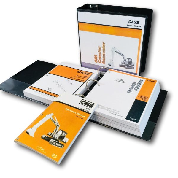 Case 888 Excavator Service Manual Parts Catalog Operators Set PIN 15041-After
