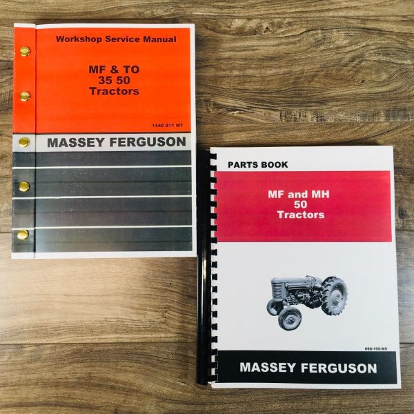 Massey Ferguson MF50 & 50 AG Tractor Service Parts Manual Repair Catalog BookSet