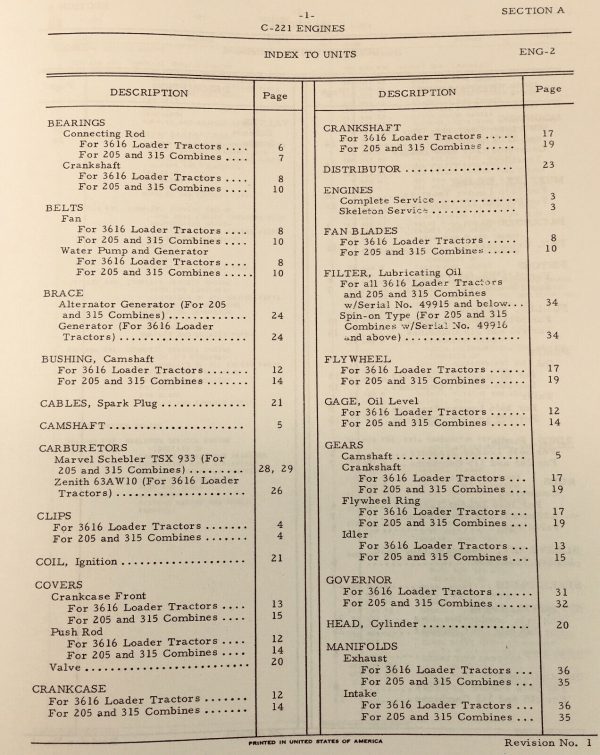 International 3616 Loader Tractor Engine Service Parts C-221 6 Cyl. Manual Set - Image 3