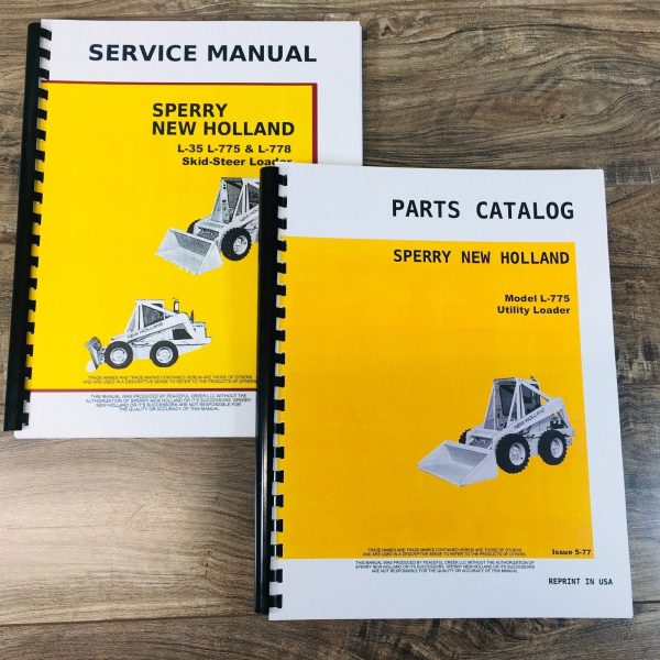 New Holland L775 Skid-Steer Loader Service Manual Parts Catalog Repair Workshop