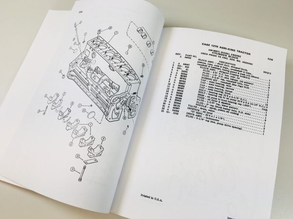 Ji Case 1270 Agri King Tractor Parts Manual Catalog #B1265 S/N 8736001 Up - Image 3