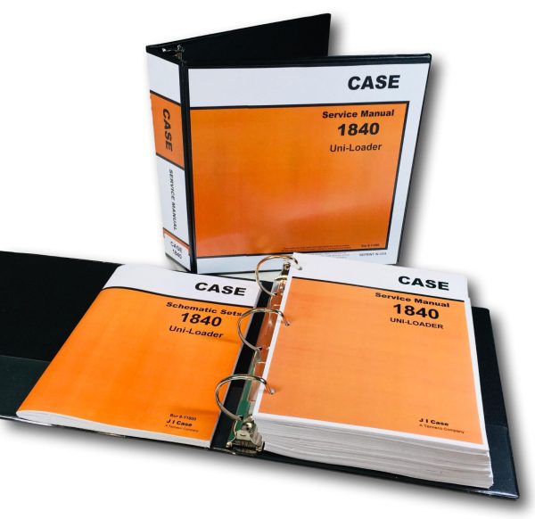 Case 1840 Uni-Loader Skid Steer Service Repair Schematics Manual Shop Book Set