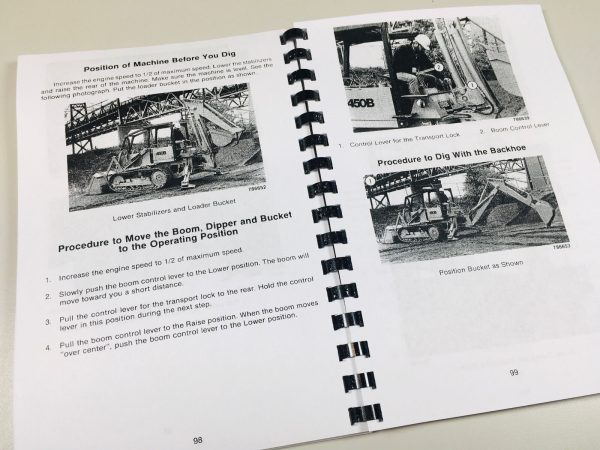 J I Case 450B Crawler Dozer High Lift Track Loader Operators Owners Manual - Image 7