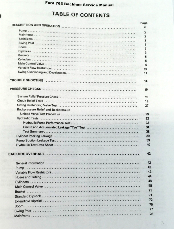 Ford 340A 540A Tractor 745 Loader 765 Backhoe Service Parts Operator Manual Set - Image 6