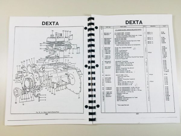 Fordson Dexta & Super Dexta Tractor Service Parts Manual Set Workshop Book - Image 9