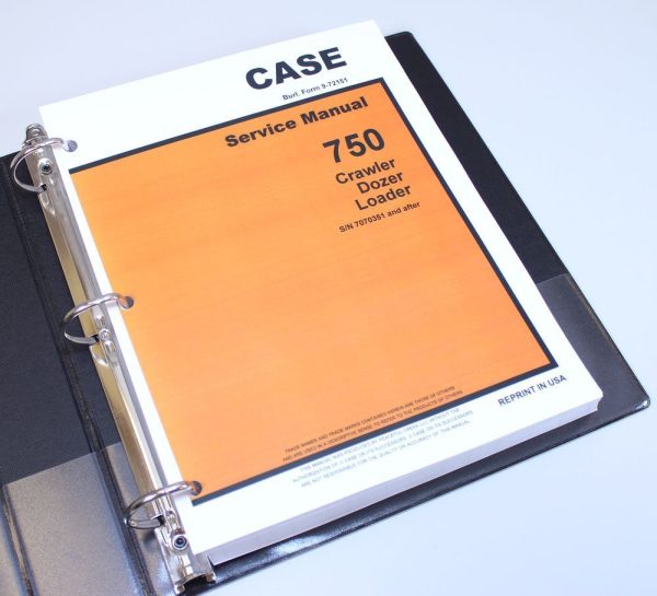 Case 750 Crawler Dozer Loader Service Repair Manual Technical Shop Book - Image 2