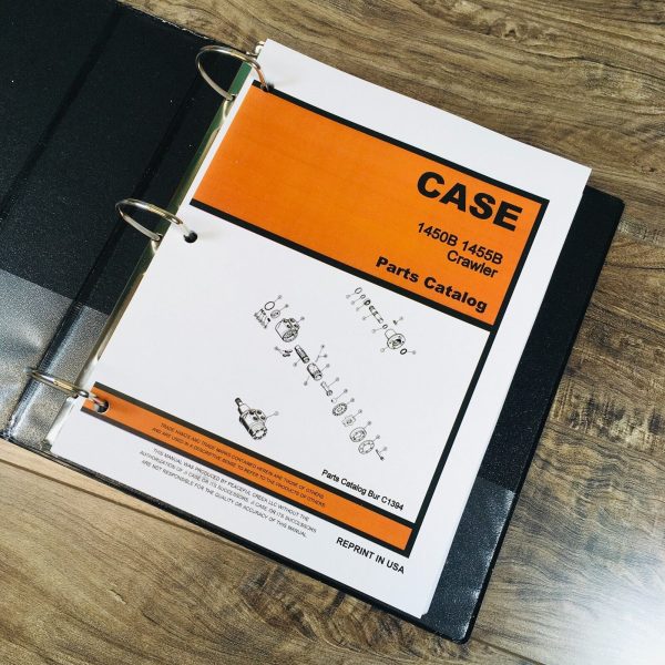 Case 1450B 1455B Crawler Parts Catalog Operators Manual Owners Set Catalog Book - Image 2